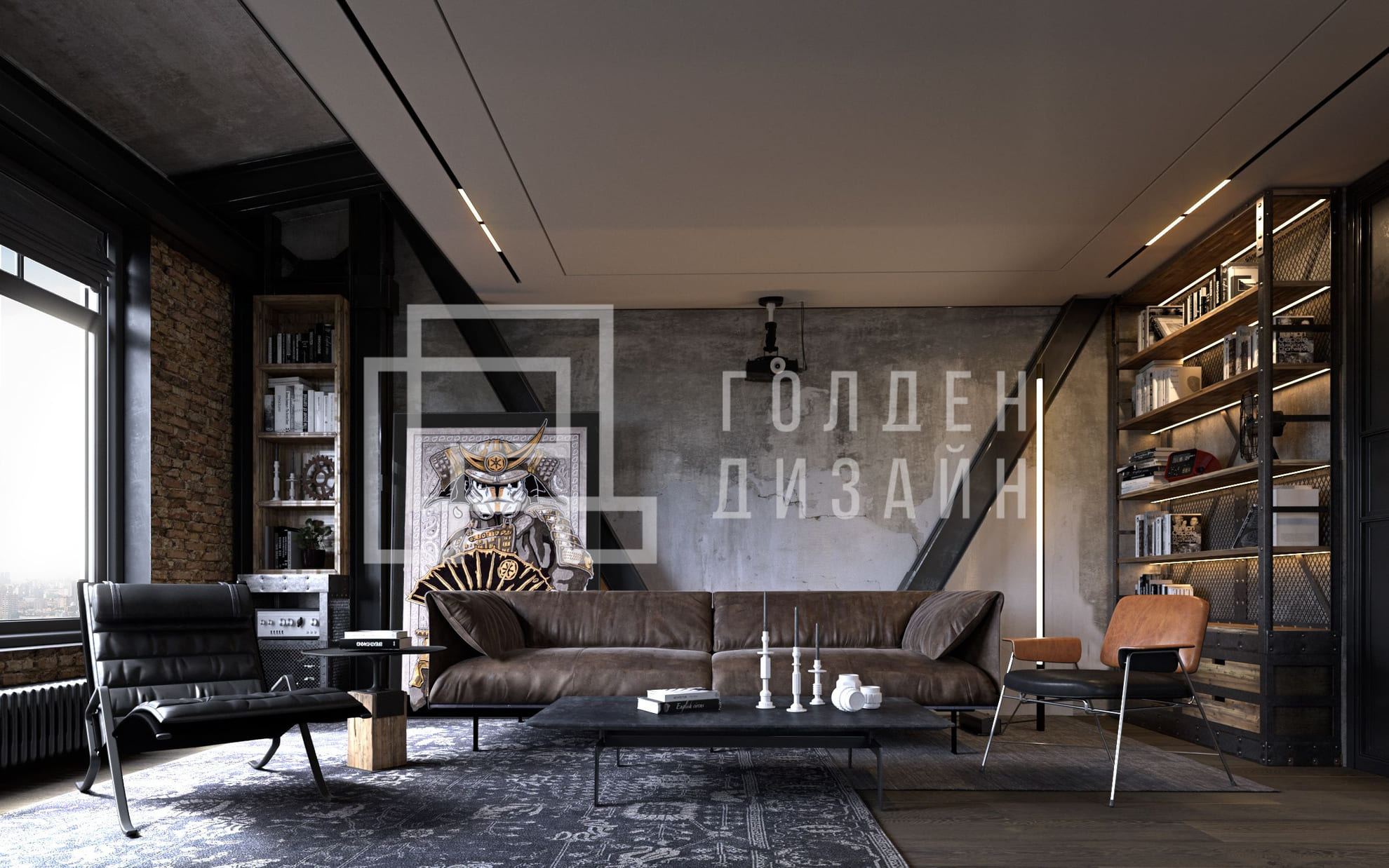 Индустриальный стиль в дизайне интерьера 0