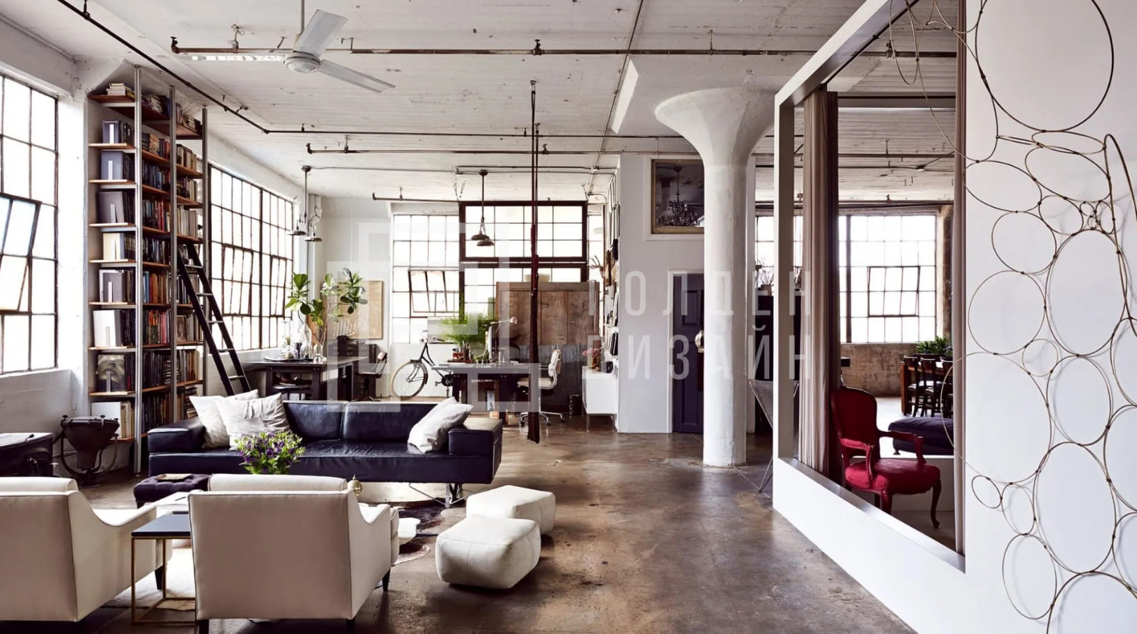 Дизайн интерьера в стиле лофт 2