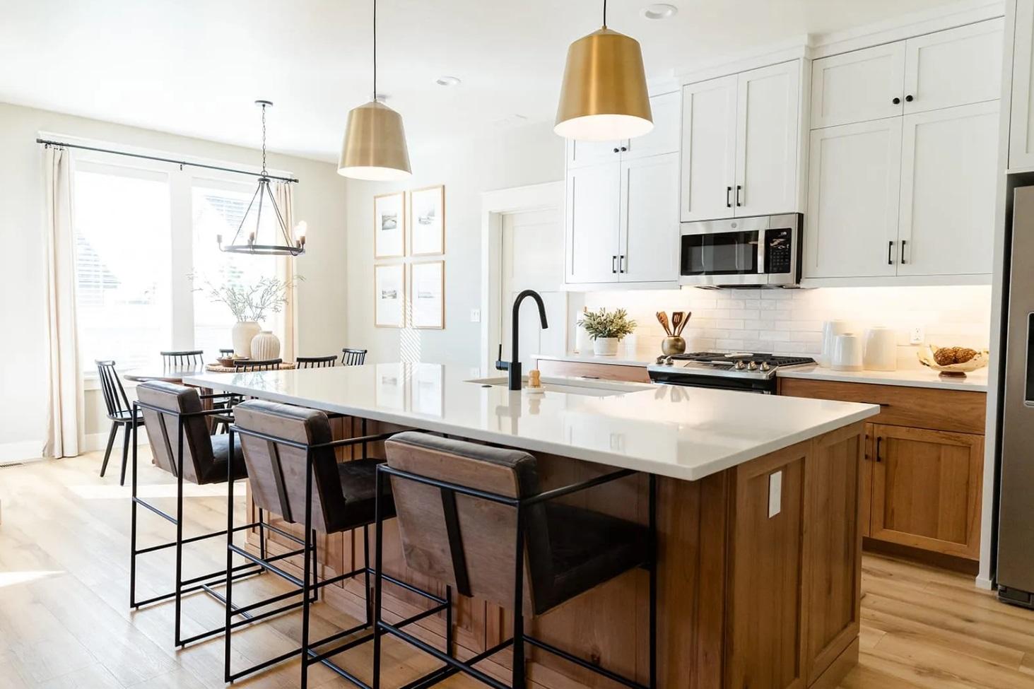 Дизайн интерьера кухни: игра цветом, использование контрастов 0