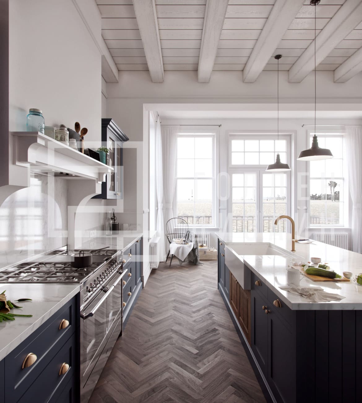 Американский стиль в дизайне интерьера 4