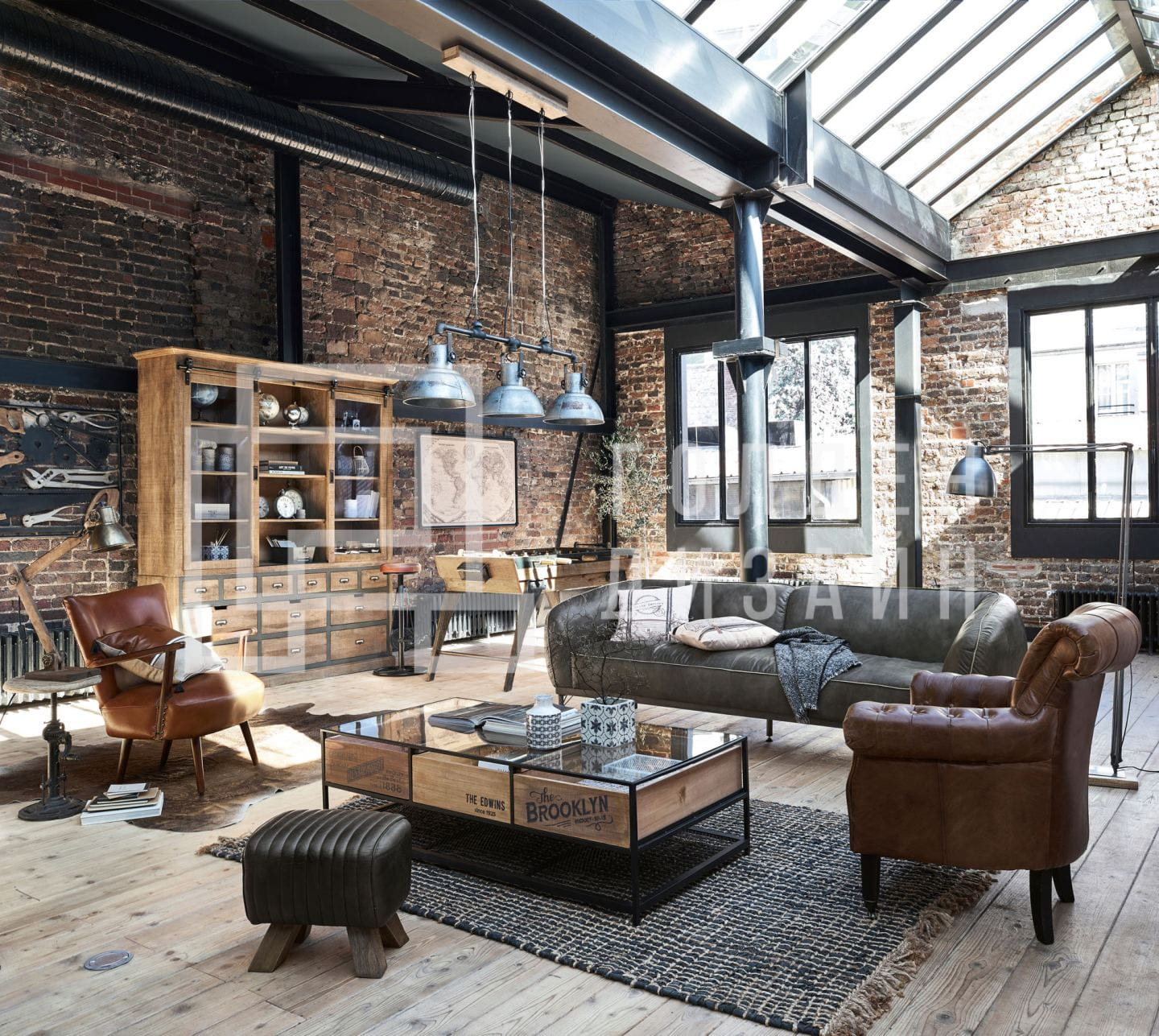 Индустриальный стиль в дизайне интерьера 2