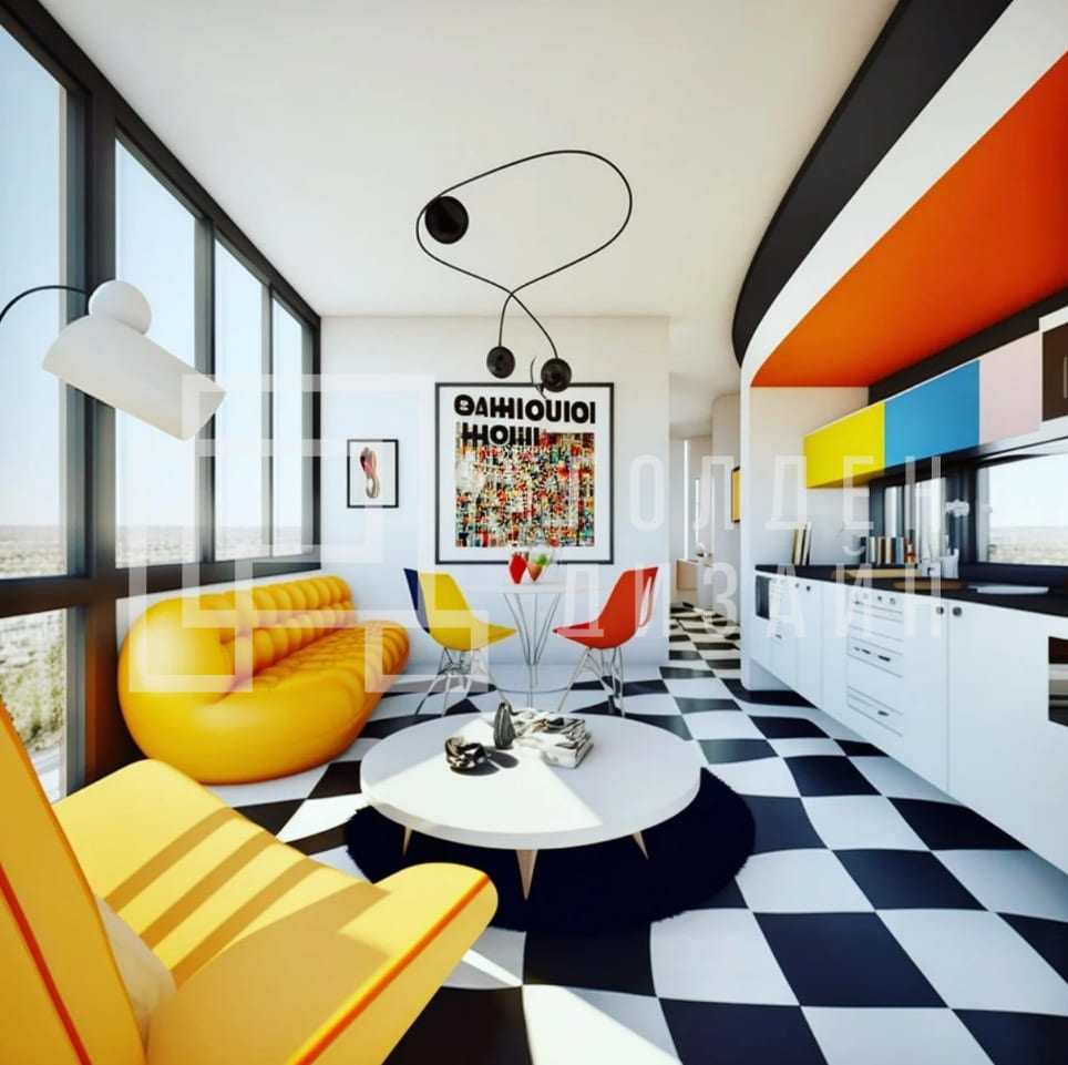 Дизайн интерьера в стиле баухауз 2