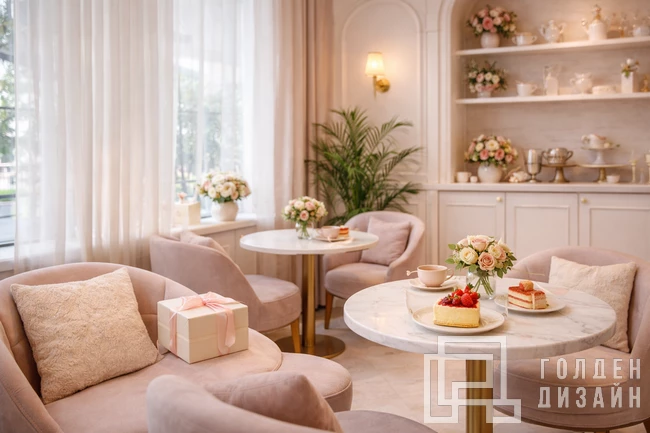 Дизайн интерьера кондитерской